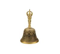HIFRQVVC Campana de Mano Campana de latón Campana Jingang Campana Sanqing taoísta Adornos de Campana de latón(Black,8.5cm)