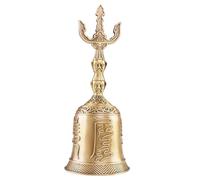 HIFRQVVC Campana taoísta Sanqing Campana de techo de latón Campana del emperador Aparato Campana de mano Método de campana tridente Adorno de campana taoísta