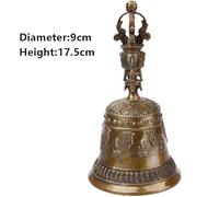 HIFRQVVC Campanas taoístas Campana de bronce Campana de bronce Campana de Buda Ocho diagramas Campana que sostiene la campana Campana que suena con la mano(Brown)
