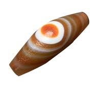 HIFRQVVC Colgante con cuenta Dzi de ágata del Tíbet, Colgante de cuentas Dzi de ojo celestial de ágata natural de 4,8 x 1,6 cm con agujero de 1,5 mm