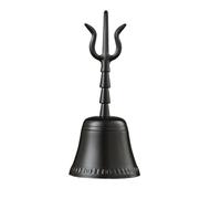 HIFRQVVC Instrumento de latón taoísta Sanqingling Tridente Campana de cobre Campana de mano Campana de la escuela de profesores de Tai Chi Bagua(Black)