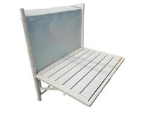 HIFRQVVC Mesa colgante para balaustrada de balcón, mesa plegable exterior, altura ajustable, fijación a la barandilla, multicolor, 60 x 40 cm (White)