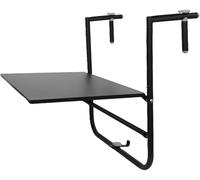HIFRQVVC Mesa colgante para barandilla de balcón, mesa plegable de pared para balcón, altura ajustable, se adapta a barandillas de 4 a 11,5 cm, multicolor (negro)