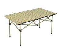 HIFRQVVC Mesas y sillas de Camping, Mesa Plegable portátil for Campamento, Bolsa de Transporte Enrollable Acero al Carbono, Acabado en Madera, Varios tamaños(A,120x55x50cm)