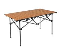 HIFRQVVC Mesas y sillas de Camping, Mesa Plegable portátil for Campamento, Bolsa de Transporte Enrollable Acero al Carbono, Acabado en Madera, Varios tamaños(C,95x55x50cm)