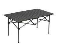 HIFRQVVC Mesas y sillas de Camping, Mesa Plegable portátil for Campamento, Bolsa de Transporte Enrollable Acero al Carbono, Acabado en Madera, Varios tamaños(B,95x55x50cm)