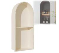 HIFRQVVC Nicho de almacenamiento de acero inoxidable, alcoba de ducha de acero inoxidable 304 montado en la pared, sin azulejos, 2-3 capas, multicolor para el hogar y hotel (Bianco Sporco Con Luce, 2