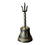 HIFRQVVC Ocho inmortales de Daodark, tres campanas transparentes, ocho tesoros, ocho diagramas, campanas de tridente de cobre, campanas que suenan a mano, instrumentos taoístas antiguos(Black)