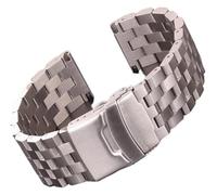 HIFRQVVC Relojes de acero inoxidable Correa deportiva for hombre, correa de reloj de acero inoxidable, pulsera de 18mm, 20mm, 22mm, 24mm, correa de reloj cepillada de Metal for hombres y mujeres