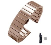 HIFRQVVC Relojes de acero inoxidable Correas de reloj de acero inoxidable, 16mm, 18mm, 20mm, 22mm, hebilla de mariposa de Metal, accesorios de pulsera con herramienta(Rose Gold,20mm)