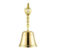 HIFRQVVC Suministros budistas Campanas de latón con manivela Campanas Feng Shui Campanas taoístas Campanas taoístas Jingangling(Yellow)