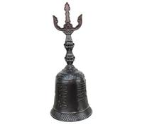 HIFRQVVC Suministros taoístas Campana de techo Campana de cobre Campana de mano Campana taoísta de tres tenedores Suministros de la carretera Sanqing Jingangling