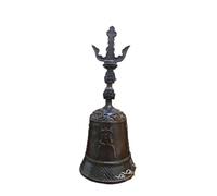 HIFRQVVC Suministros taoístas, campana de techo, campana de cobre, campana Sanqing, campana de mano, campana de tenedor taoísta, campana Sanqing Jingang