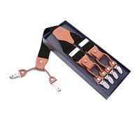 HIFRQVVC Tirantes para hombre, Tirantes de moda for hombre con 6 clips, elásticos ajustables en forma de Y, tirantes for pantalones, cinturones for bodas, fiestas, regalos for maridos y padres(Black)