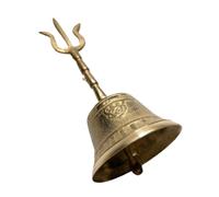 HIFRQVVC Utensilios taoístas Adornos Campana taoísta Campana Sanqing de cobre Suministros taoístas Sonajero de mano Campana de tres puntas Campana de cobre for mantenerte a salvo