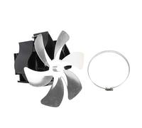 HIFRQVVC Ventilateur de poêle à chauffage, Fan de Madera accionamiento térmico la Estufa aleación Aluminio 6 Cuchillas en Chimenea multicolora(Silver)