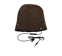 HIFUN 13132 - Gorro con Auriculares y micrófono Incorporado, Color marrón