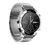 HiFuture Future Go Pro Reloj Inteligente Hombre de Acero Inoxidable para Hombre de, podómetro, Monitor de Ritmo cardíaco smartwatch, Resistente al Agua hasta 3ATM para Android iOS(Plata)