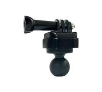 Higatful Adaptador de montaje de bola de 1 pulgada para Insta360 con base de liberación rápida para GoPro, compatible con soportes de cabeza de bola RAM, brazo de doble enchufe tamaño B
