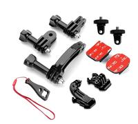 Higatful Juego de soporte giratorio para casco de brazo de extensión para Insta360, X5, X4, X3, GoPro Hero 13 Session, negro y plateado, DJI OSMO 5 Pro, kit de accesorios para cámara de acción