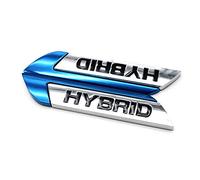 HIGGER 1 par coche insignia de metal emblema 3D HÍBRIDO maletero del coche auto logo adhesivo adhesivo para la mayoría de los coches (Azul)