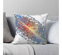 Higgs - Funda de almohada cuadrada con detector de acelerador de partículas de bosón, lino y terciopelo, funda de almohada para habitación