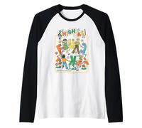 High AF Sarcastic Retro Vintage Funny Adult Humor Camiseta Manga Raglan