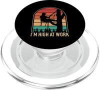 High At Work Funny Arborist Leñador PopSockets PopGrip para MagSafe