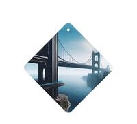 High Bridge Over The Sea Pattern - Ambientadores para coche, 6 unidades, cuadrados, para colgar en tabletas de aromaterapia, ambientadores perfumados para dormitorio y baño