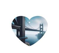 High Bridge Over The Sea Pattern - Ambientadores para coche, 6 unidades, en forma de corazón, para colgar, aromaterapia, ambientadores perfumados para dormitorio y baño