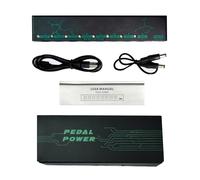 High Capacity 9V 8 Port Power Adapter For Guitar Pedalboards Aluminum Alloy Construction And Low Noise Performances Guitar Effect Pedal Power Supply Unit