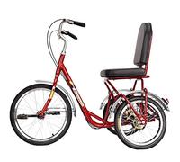High Carbon Steel Adult Tricycle | Multicolor Foldable Adult Tricycle Low Step-Through Detachable Basket For Shopping Errands(Red)
