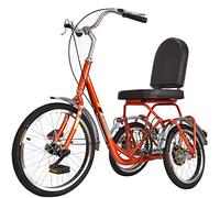 High Carbon Steel Adult Tricycle | Multicolor Foldable Adult Tricycle Low Step-Through Detachable Basket For Shopping Errands(Orange)