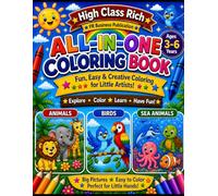 High Class Rich Coloring Book Part 1: Fun and Easy Animal Coloring Pages for Toddlers and Preschoolers | Cute Farm, Jungle, Ocean, and Forest Animals for Early Learning and Creativity