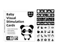 High Contrast Baby Cards, Black and White Visual Stimulation Flash Cards for Babies 0-3 Months, Learning Activity Cards for Development, Baby Visual Perception Aid