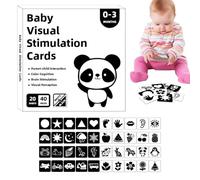 High Contrast Baby Cards, Visual Stimulation Learning Activity Cards, Black and White Baby Flash Cards for Newborns 0-3 Months, Early Developmental Toy for Sensory Growth