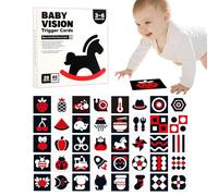 High Contrast Cards - Black and White Flash Cards, Clear Printing Odorless | Sensory Learning System, Durable Early Education Brain Development Accessory for