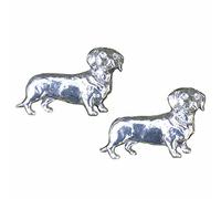 High Country Pewter Gemelos de Peltre Perro Salchicha, Hecho a Mano