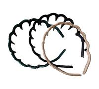 High Cranium Artificial Hairband | 13.5cm Non-slip Wedding Party Hair Hoop | 3 Piece Versatile Fashion Accessories Headwear For Ladies Girls Work Home Travel Beach