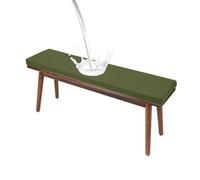 High Density Bench Cushions 48x12x2 Inches Waterproof Patio Furniture Cushion Non-Slip Seat Pad with Removable Cover for Garden Swing Sofa Settee(46 Green,30x14x2in)