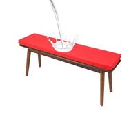 High Density Bench Cushions 48x12x2 Inches Waterproof Patio Furniture Cushion Non-Slip Seat Pad with Removable Cover for Garden Swing Sofa Settee(53 Red,40x18x2in)