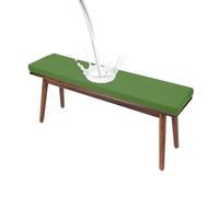 High Density Bench Cushions 48x12x2 Inches Waterproof Patio Furniture Cushion Non-Slip Seat Pad with Removable Cover for Garden Swing Sofa Settee(135 Green,48x12x2in)