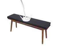 High Density Bench Cushions 48x12x2 Inches Waterproof Patio Furniture Cushion Non-Slip Seat Pad with Removable Cover for Garden Swing Sofa Settee(1 Black,60x12x2in)