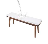 High Density Bench Cushions 48x12x2 Inches Waterproof Patio Furniture Cushion Non-Slip Seat Pad with Removable Cover for Garden Swing Sofa Settee(18 White,36x14x2in)