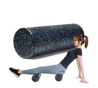 High Density Foam Roller, Smooth Foam Roller, Muscle Recovery Roller, Portable Compact Roller, Yoga Pilates Foam Roller, 45cm/17.72 Inches, Blue And Black Or Back Legs Arms