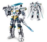 HIGH GODO Action Mech Robots Bloques de sujeción, 561 piezas de bloques de construcción Transforming Robot, juguete de figura de acción con piezas articuladas, Creator Regalos de Pascua para niños y