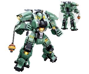 HIGH GODO Juego de bloques de construcción de robot transformador, 542 piezas de destrucción de la ciudad guerrera de acción Mech, kit de construcción de modelo de robot genial, regalo para niños y
