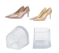 High Heel Protectors, Anti-Slip Heel Covers, Set of 2 Small Shoe Repair Supplies, Sturdy and Transparent Design, Easy to Attach, Ideal for Grass, Gravel, Parties, Clear