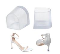 High Heel Protectors - Consejos de repuesto para zapatos | Protección antideslizante para talón, tope de talón para hierba, 2 x pequeños suministros de reparación de zapatos, tope transparente para