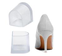 High Heel Protectors - Consejos de repuesto para zapatos | Protección antideslizante para talón, tope de talón para hierba, 2 x pequeños suministros de reparación de zapatos, tope transparente para